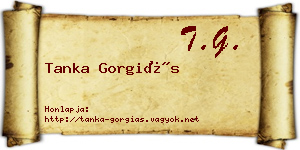 Tanka Gorgiás névjegykártya